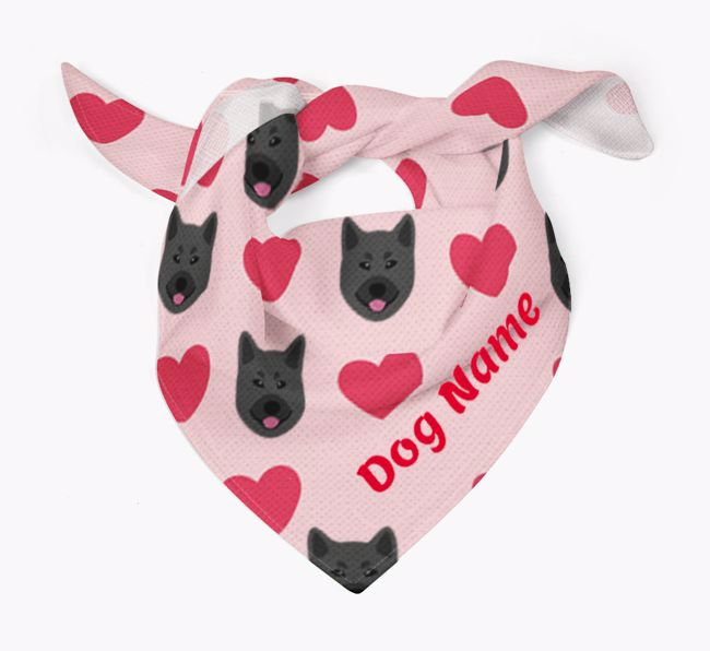 'Heart Pattern' - Personalised {breedFullName} Bandana